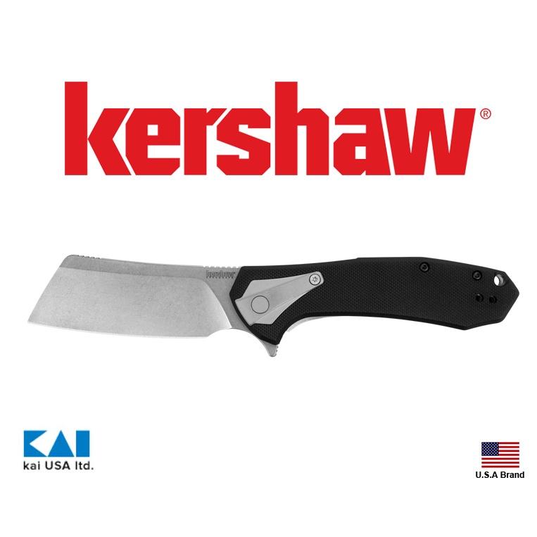 美國Kershaw折刀快開BRACKET石洗面8Cr13MoV鋼GFN握柄附背夾KS3455