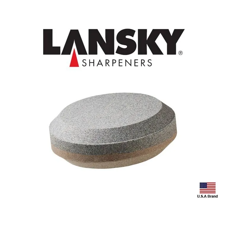Lansky美國斧頭鏟子鐮刀長草刀專用圓形雙面磨刀石(120/280番)【LSPUCK】