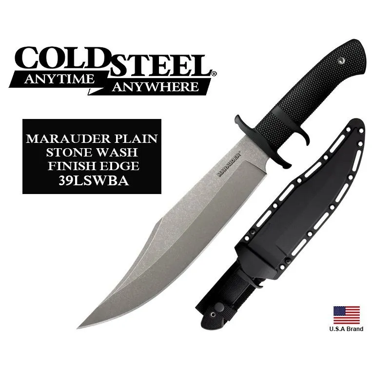 美國Cold Steel冷鋼直刀MARAUDER平刃AUS8A鋼附刀鞘【CS39LSWBA】