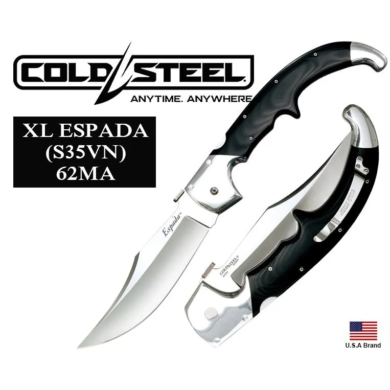 美國Cold Steel冷鋼XL ESPADA超巨型折刀S35VN粉末鋼G10外包拋光口金鋁握柄CS62MA