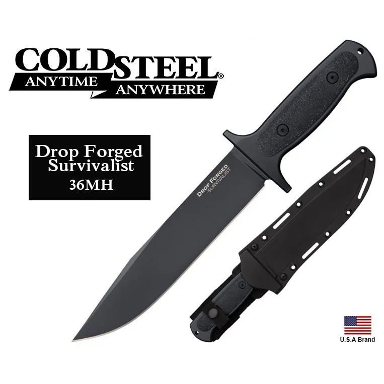 美國Cold Steel冷鋼直刀Drop Forged Survival高碳鋼52100特氟龍塗層附刀鞘 CS36MH
