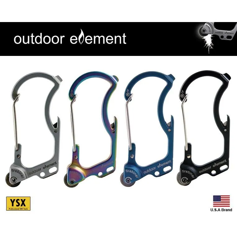 美國Outdoor Element Firebiner 快速點火技術6用扣環型EDC工具(可負重45KG)【OEFE】