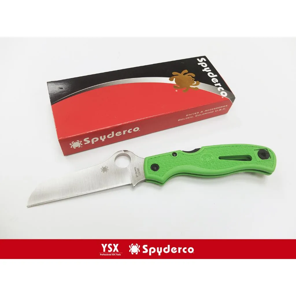 Spyderco美國蜘蛛ATLANTIC SALT折刀平刃綠柄耐腐蝕LC200N鋼附背夾【SPC89FPGR】