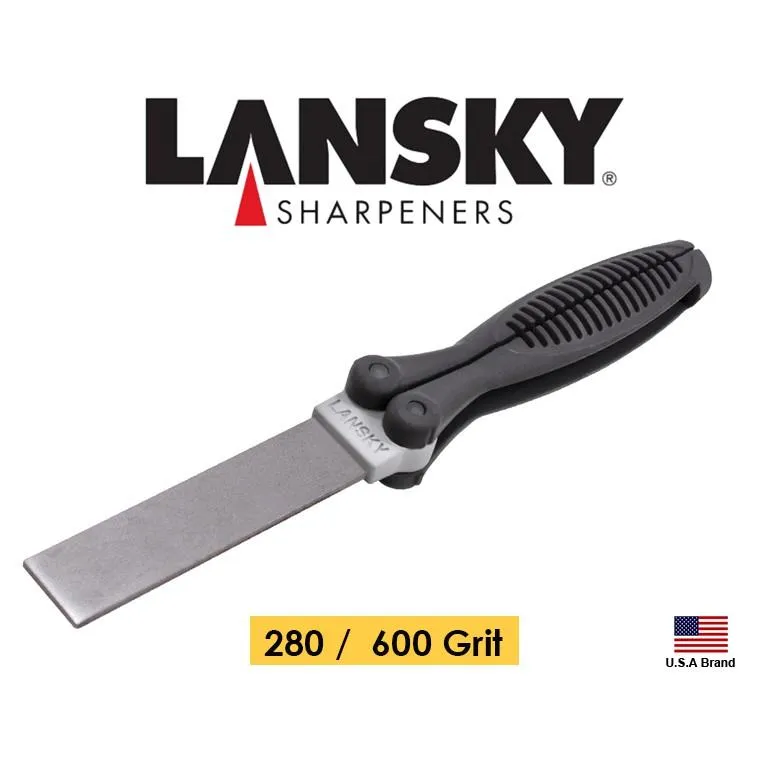 Lansky折疊型雙面Diamond Paddle金鋼砂面磨刀石磨刀器(280/600番)【LSFP-2860】