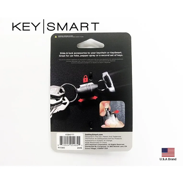 美國Keysmart超高負重可達20磅MAGCONNECT Pro(鈦合金)分離式磁鐵雙頭鑰匙圈【KS847-Ti】