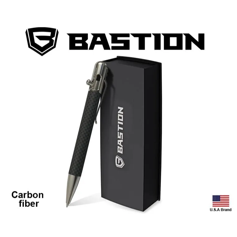 美國Bastion堡壘筆防衛款REGAL CF Bolt Action Pen碳纖維L型側推結構BSTN224