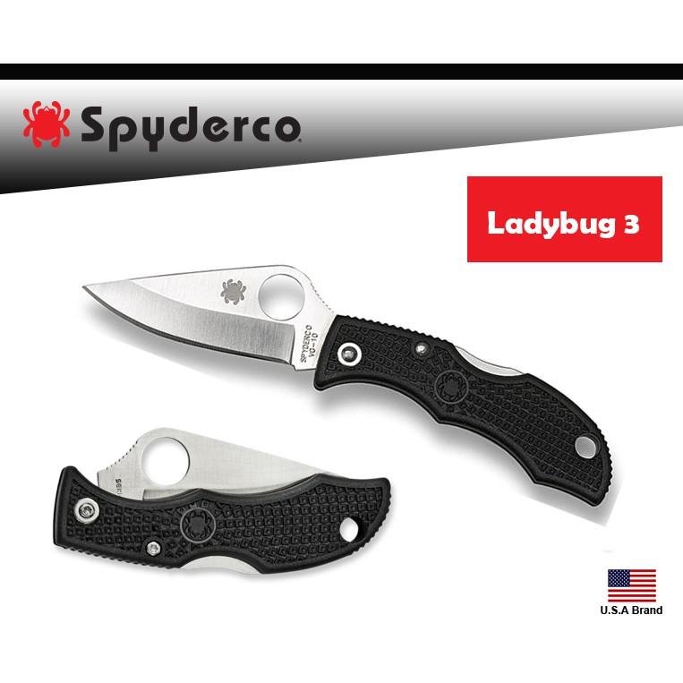 Spyderco美國蜘蛛Ladybug 3迷你折刀FRN黑柄VG-10不銹鋼【SPLBKP3】