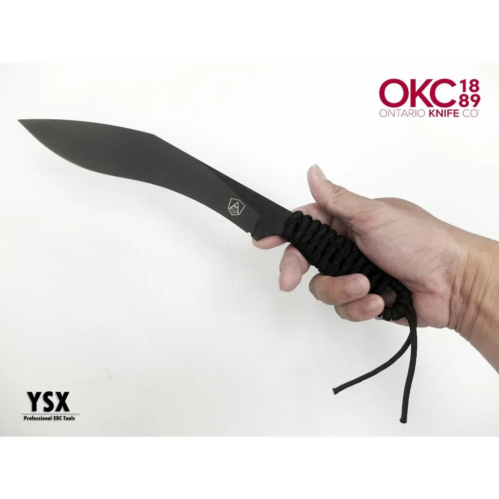 美國Ontario直刀Spec Plus Alpha Kukri 1075高碳鋼掛繩附刀袋【OKC9719C】
