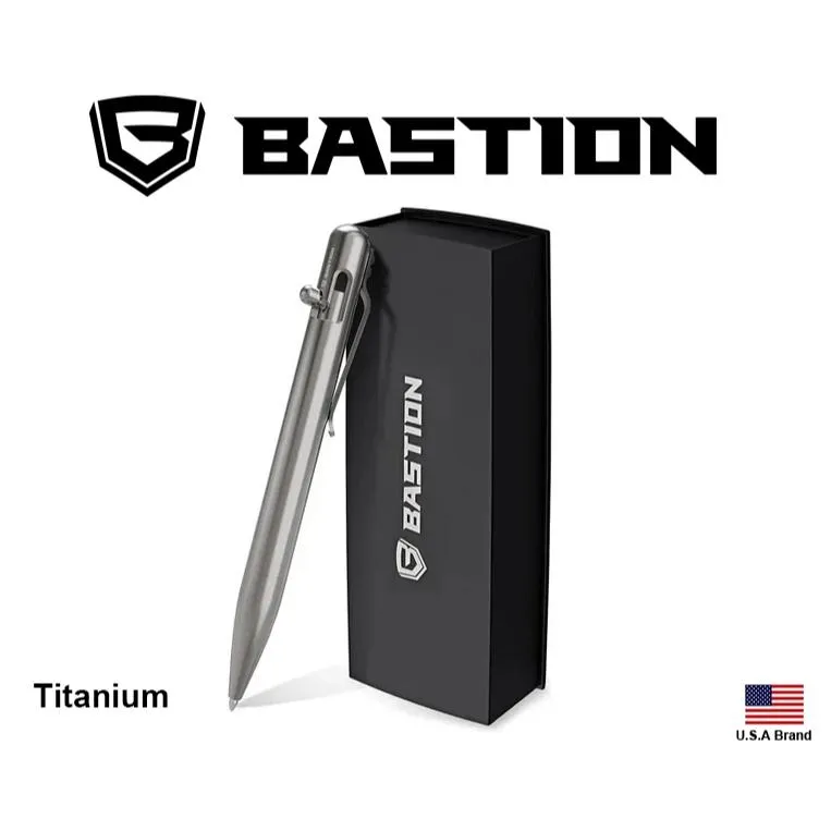 美國Bastion堡壘筆防衛款REGAL Titanium Bolt Action Pen鈦版L型側推結構BSTN248