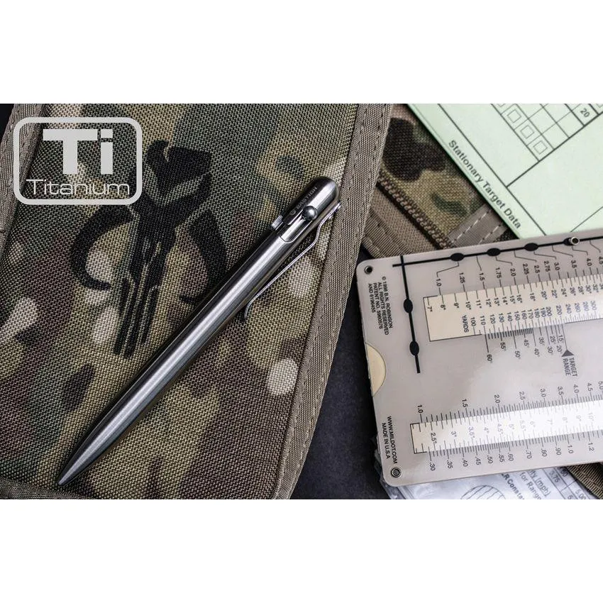 美國Bastion堡壘筆防衛款REGAL Titanium Bolt Action Pen鈦版L型側推結構BSTN248
