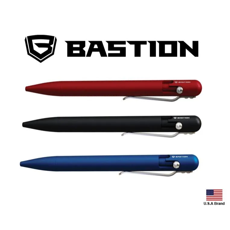 美國Bastion堡壘筆防衛款REGAL Aluminum Bolt Action Pen鋁合金筆身L型側推結構3色可選