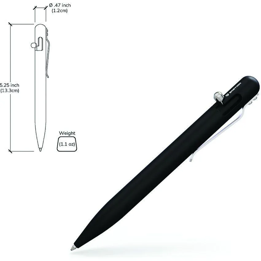 美國Bastion堡壘筆防衛款REGAL Aluminum Bolt Action Pen鋁合金筆身L型側推結構3色可選