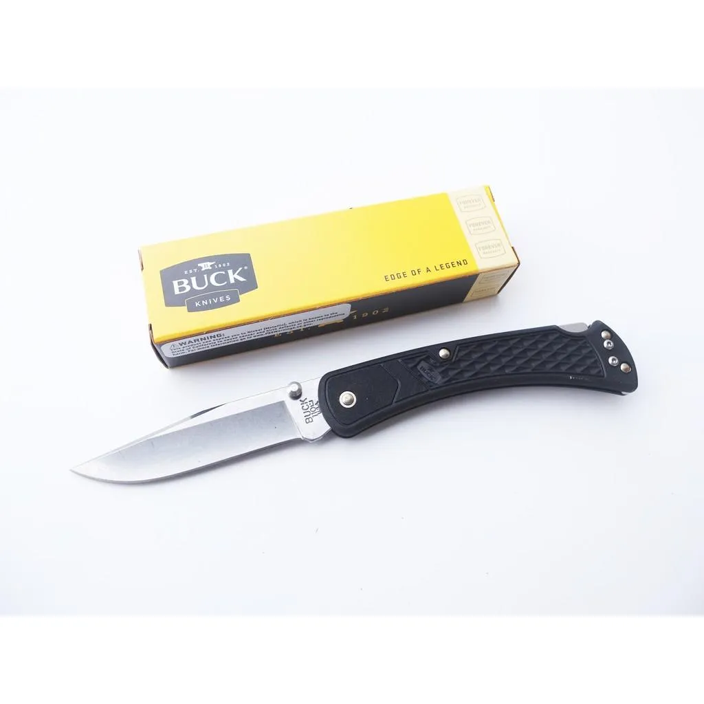 Buck美國巴克折刀Buck 110 Slim瘦長型420HC不銹鋼附背夾【BU0110BKS1-B】