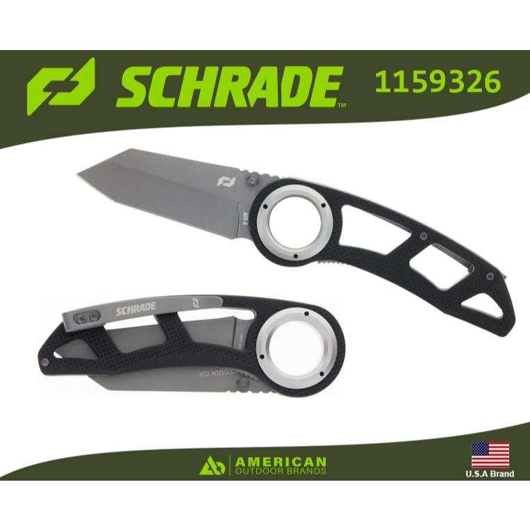 美國Schrade折刀Torsion CLR劍型AUS-8高碳鋼滾軸開刀氮化鈦塗層附背夾【SCH1159326】