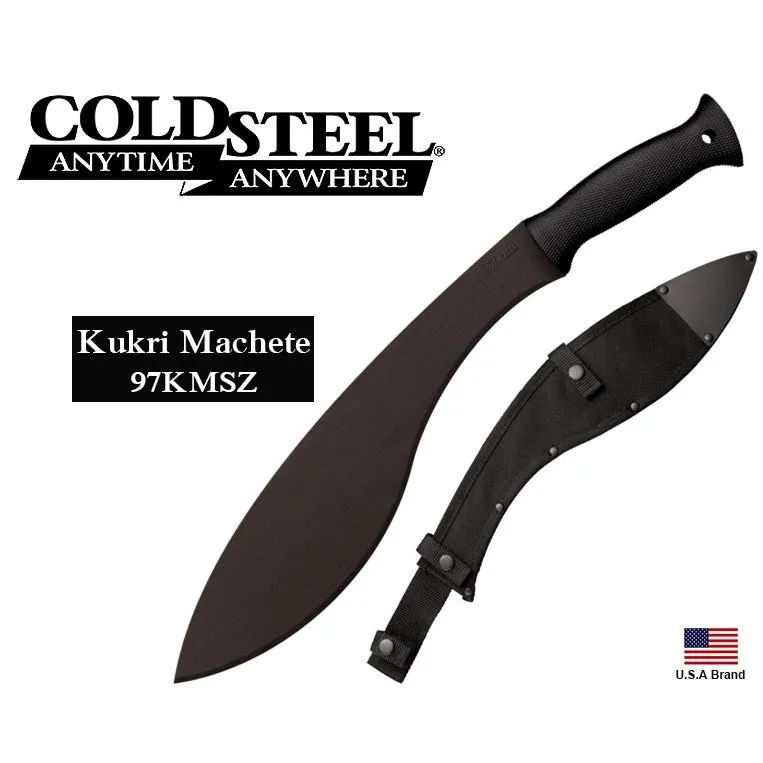 美國Cold Steel冷鋼13吋Kukri Machete喀爾克砍刀65MN彈簧鋼附刀袋 CS97KMS