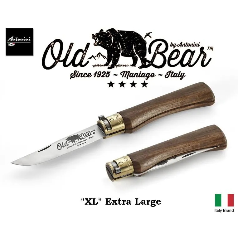 義大利 Antonini Knives Old Bear Pocket Knife XL號核桃木柄折刀【OB001XL】