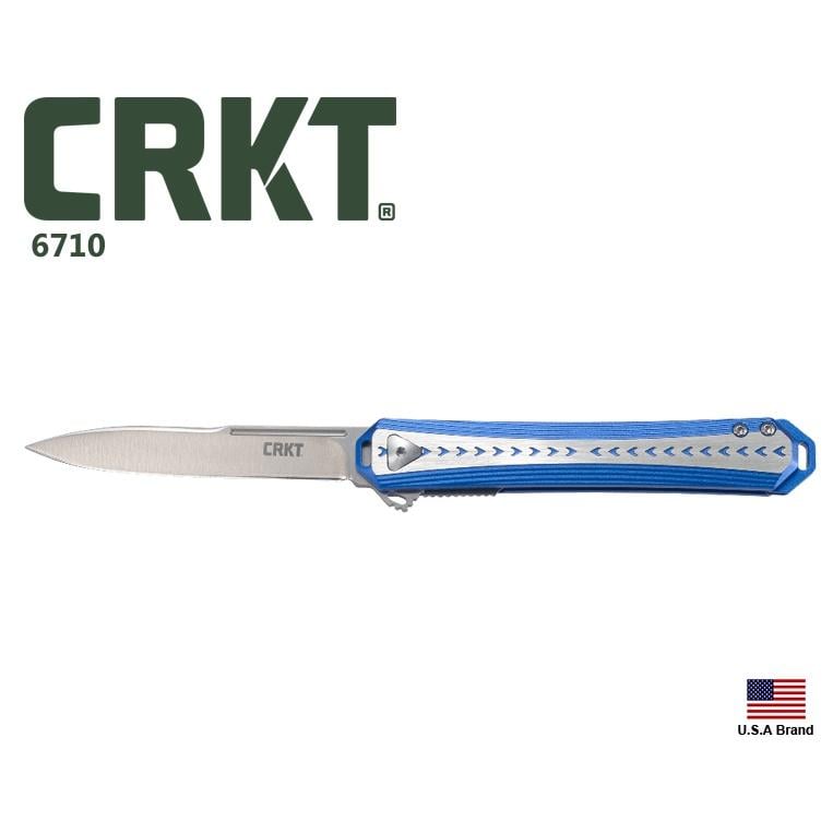 美國CRKT折刀IKBS滾軸STICKLER拋光面12C27 Sandvik鋼鋁合金柄附背夾【CRKT6710】