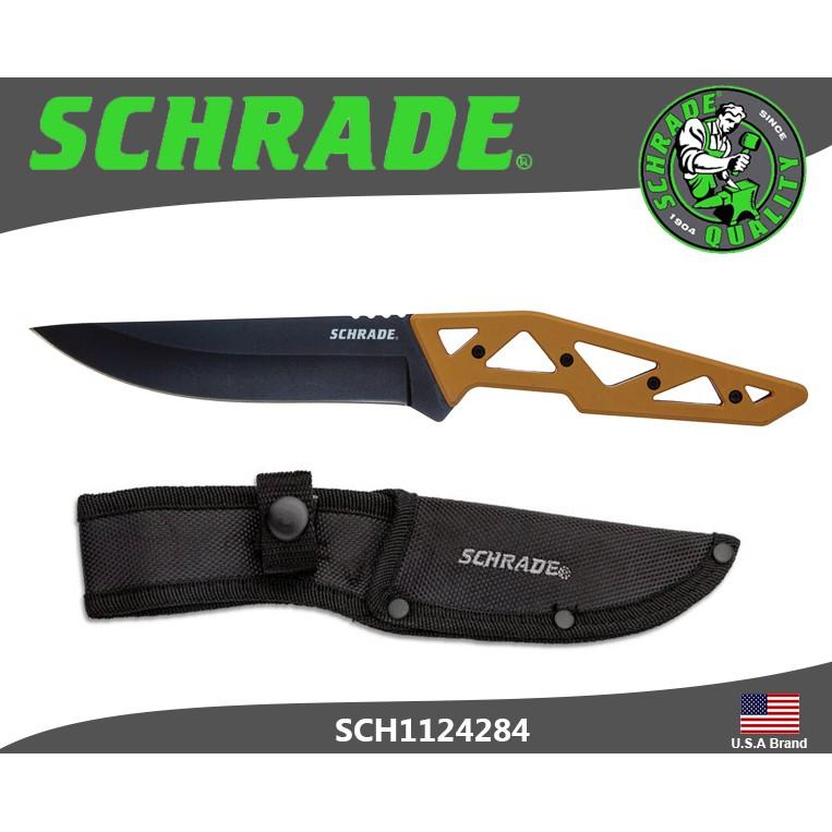 美國Schrade直刀Frontier系列Full Tang 2mm厚3CR13鋼GFN柄尼龍鞘【SCH1124284】