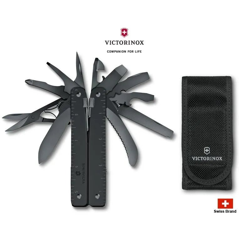 Victorinox瑞士維氏SWISSTOOL MXBS黑款尺規工具鉗26用瑞士刀瑞士鉗【3.0326.M3N】