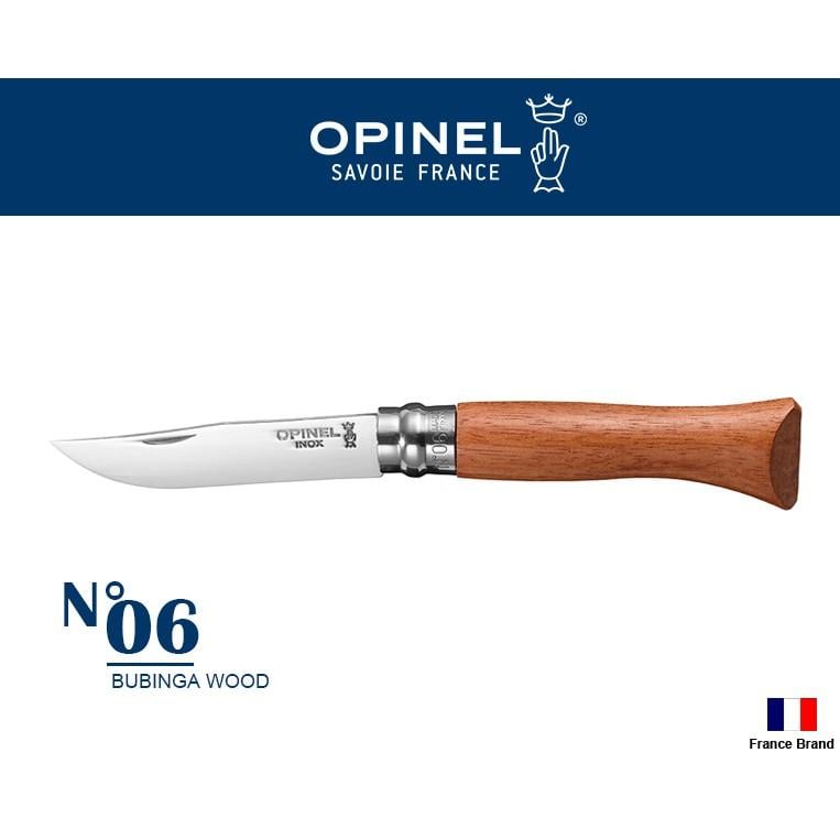 Opinel法國不銹鋼折刀No06非洲花梨木柄禮盒裝,法國製造【OPI226066】