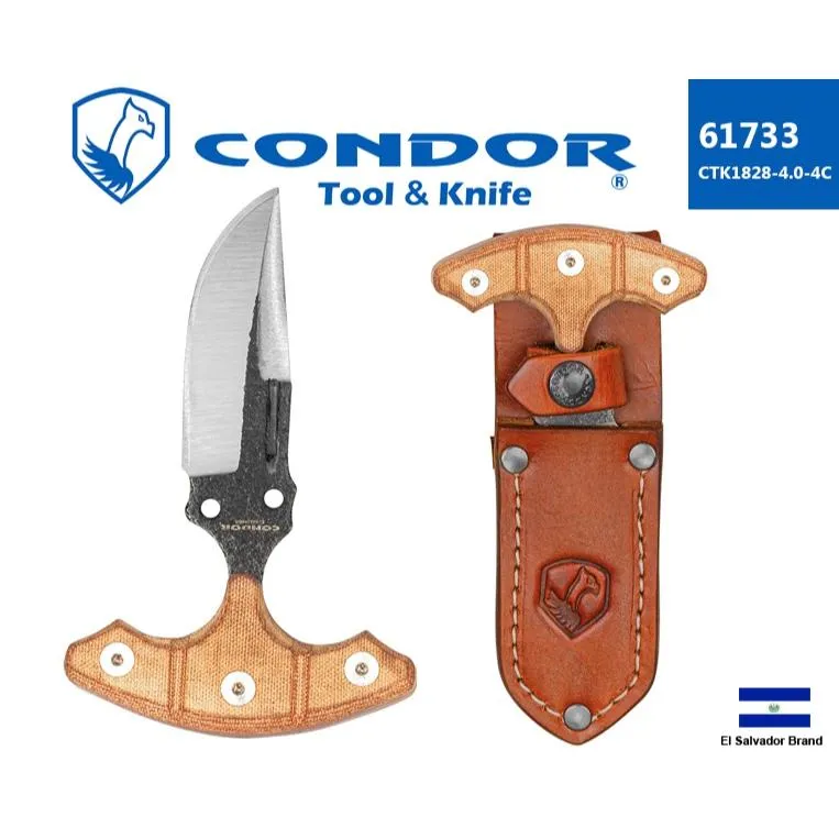 薩爾瓦多Condor直刀TACTICAL DAGGER 440C不銹鋼Micarta柄附皮鞘【Con61733】