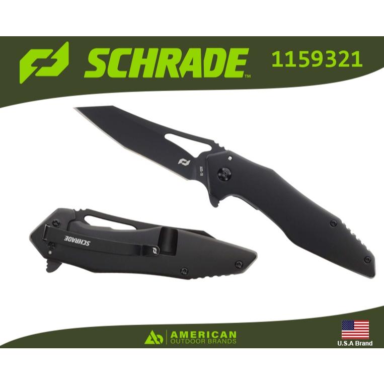 美國Schrade折刀Killer Whale滾軸開刀AUS-10高碳鋼鋁合金握柄附背夾【SCH1159321】