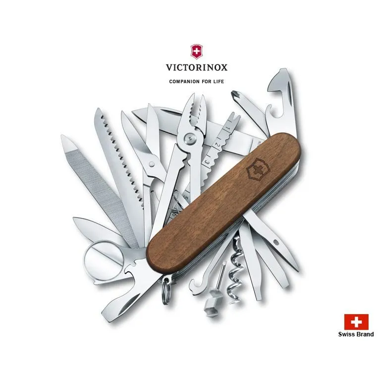 Victorinox瑞士維氏核桃木系列91mm冠軍刀29用瑞士刀【1.6791.63】