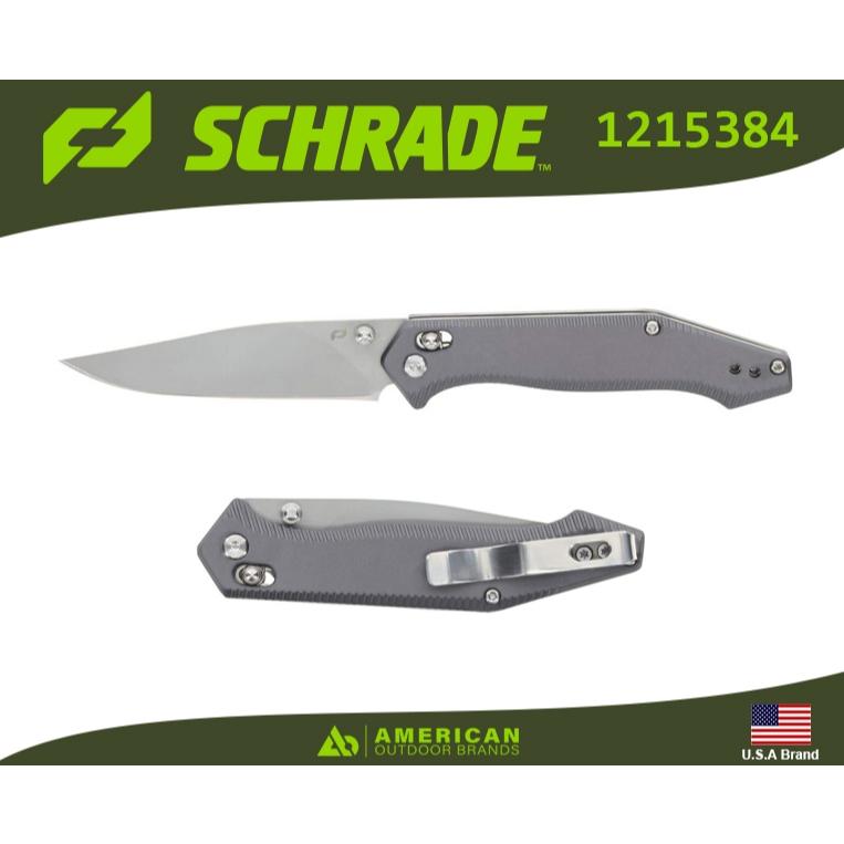 美國Schrade折刀Turnkey滾軸開刀AUS-10高碳鋼鋁合金握柄附背夾【SCH1215384】