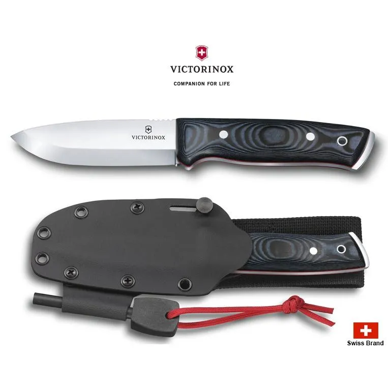 Victorinox瑞士維氏直刀Outdoor Master Mic L Micarta握柄K鞘打火棒4.2261