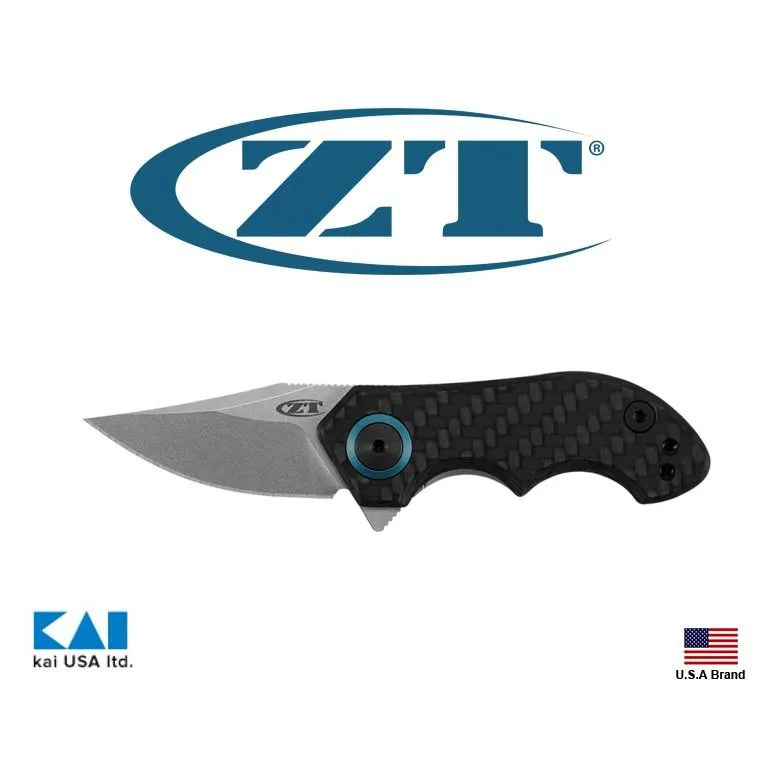 Zero Tolerance美國ZT折刀史上最小CPM20CV粉末鋼石洗面,碳纖維鈦柄【ZT0022】