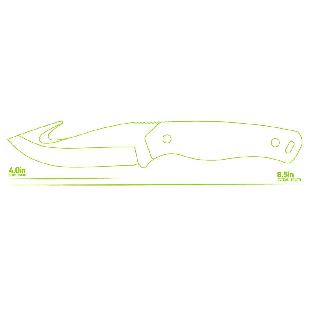 美國Schrade直刀Exertion Gut Hook勾型AUS-10高碳鋼防滑握柄多功能刀鞘SCH1159308