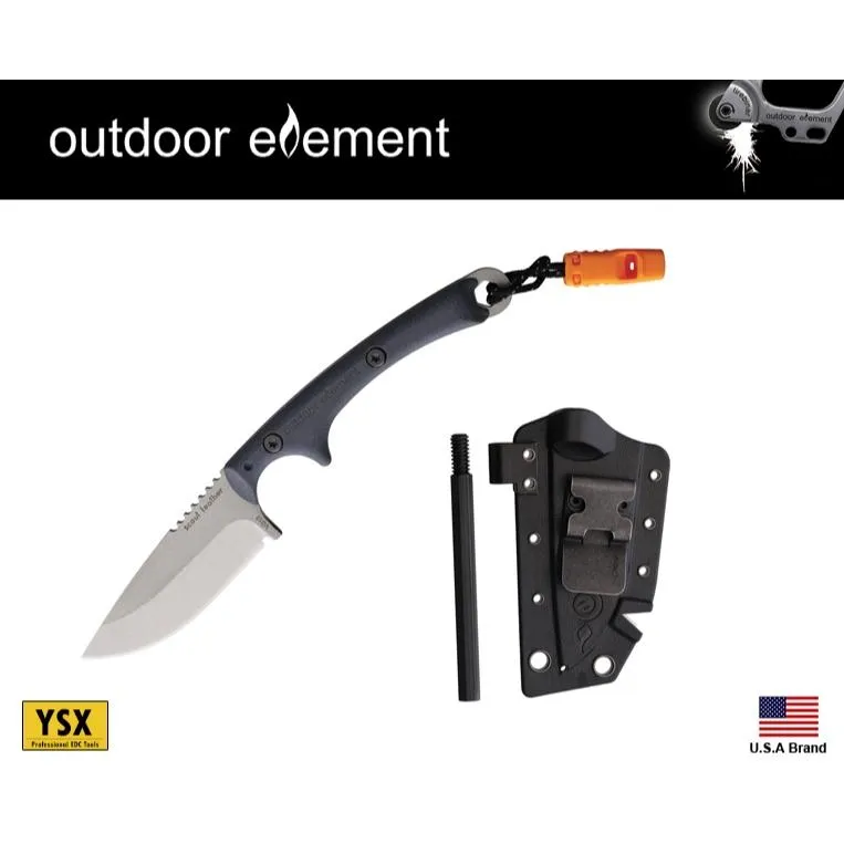 美國Outdoor Element Scout Feather多功能小直刀頸刀VG10鋼附刀鞘OESFK2