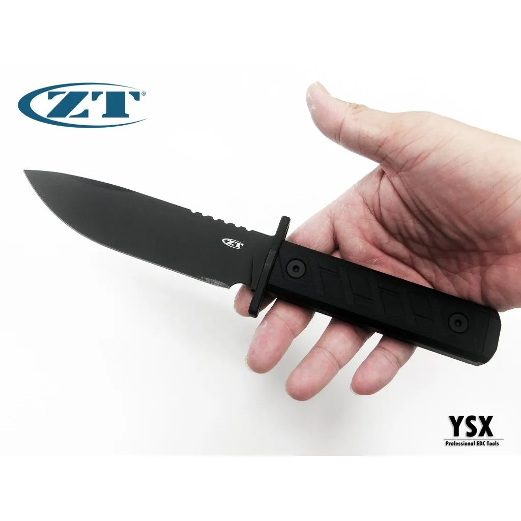 Zero Tolerance美國ZT直刀CPM 3V粉末鋼Cerakote鍍膜全黑G10握柄附K鞘【ZT0006BLK】