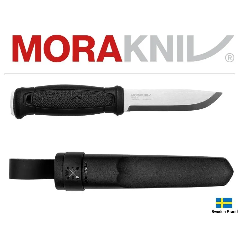 Morakniv瑞典莫拉刀Garberg厚刃黑柄不銹鋼10.9cm刃長附腰掛式刀鞘【Mor13715】