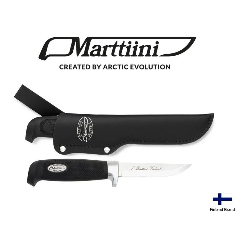 Marttiini芬蘭北歐直刀Little Condor不銹鋼刀刃橡膠柄附皮製刀鞘Mar184010