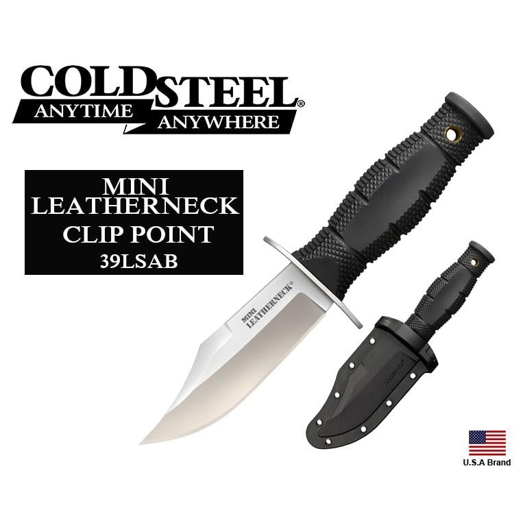 美國Cold Steel冷鋼迷你直刀頸刀LEATHERNECK CLIP 8Cr13MoV鋼附刀鞘【CS39LSAB】