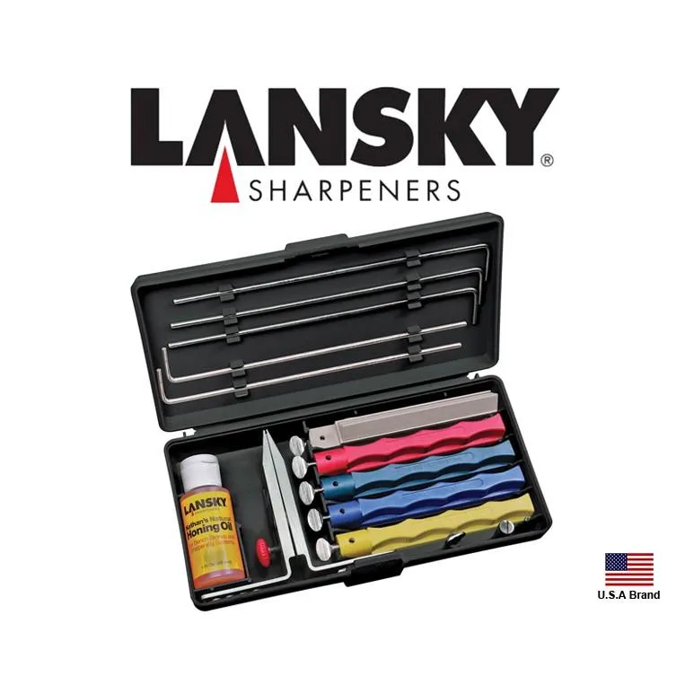 Lansky美國專業定角磨刀器磨刀系統專家型(4磨石+1鋸齒刃專用磨石)盒裝【LSLKCPR】