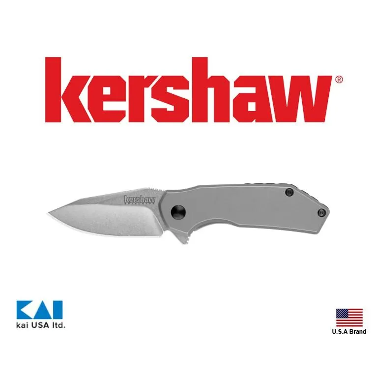 美國Kershaw小折刀 VALVE石洗面4Cr14不銹鋼快速開刀附背夾不銹鋼柄【KS1375】