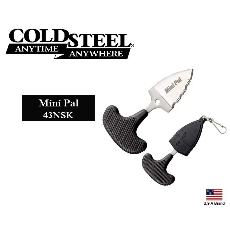美國Cold Steel冷鋼直刀Mini Pal隨身小刀AUS-8A鋼附刀鞘 CS43NSK