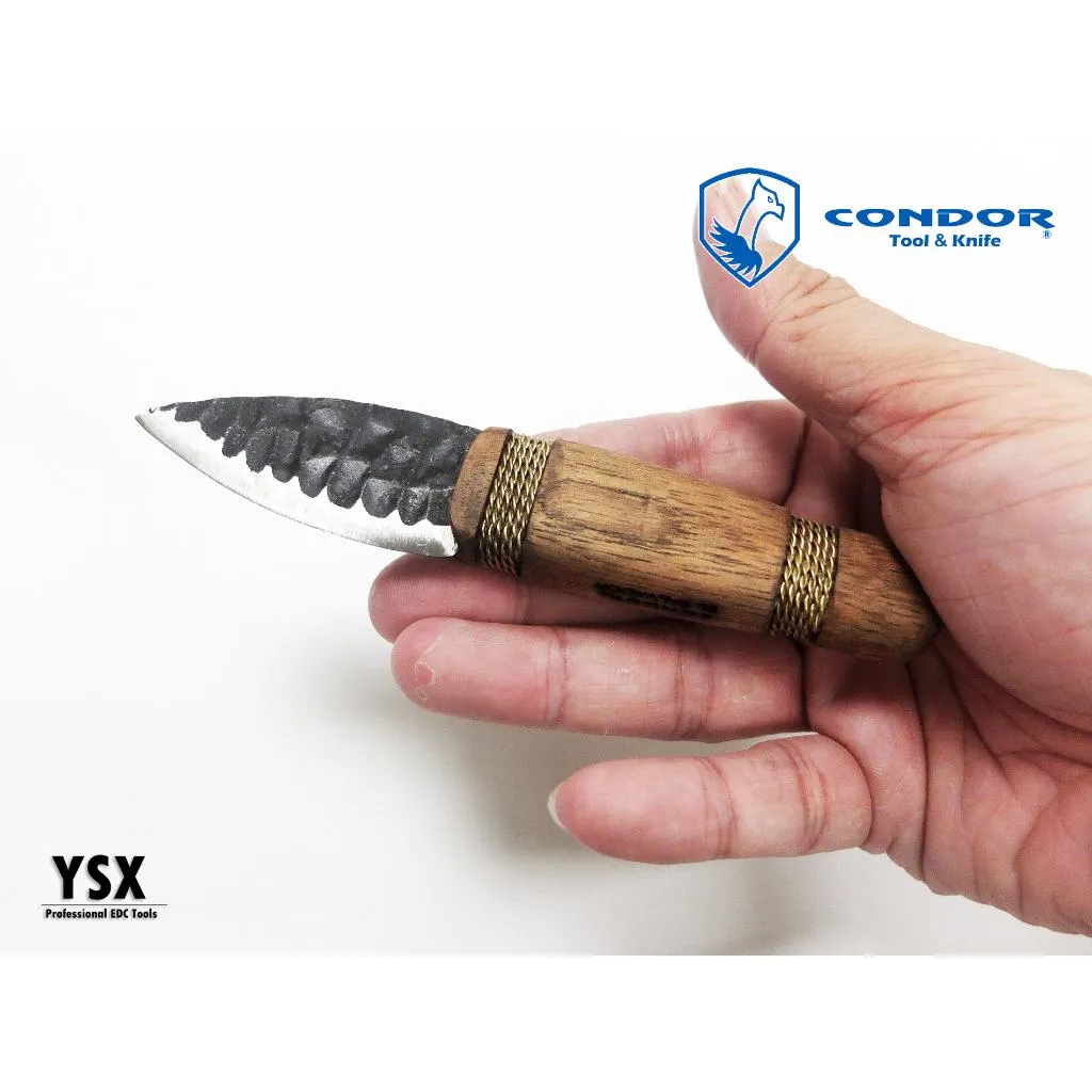 薩爾瓦多Condor直刀OTZI槌印小刀1095高碳鋼煙燻核桃木握柄附皮鞘【Con63822】