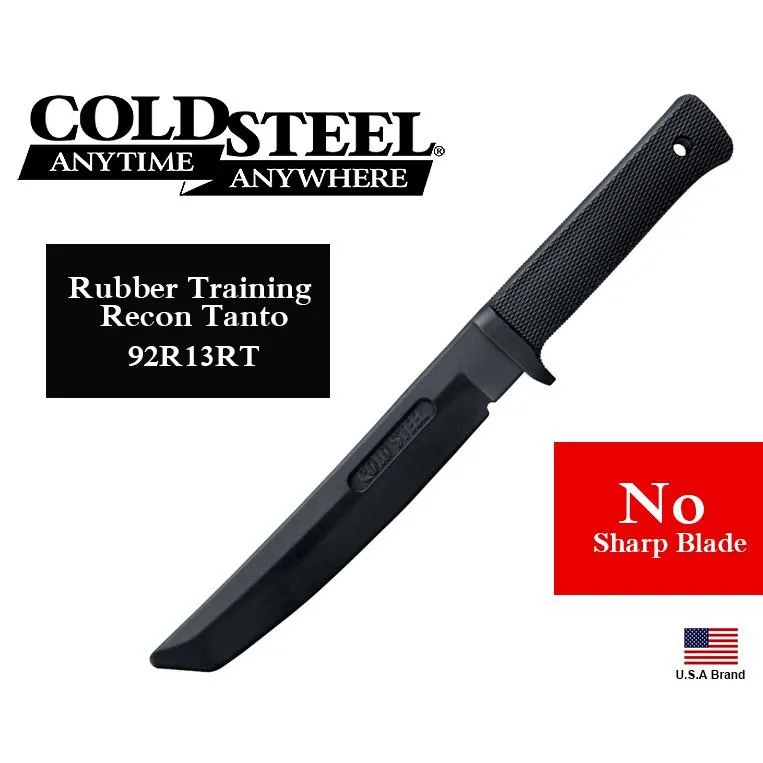 美國Cold Steel冷鋼無鋒利性訓練用Santoprene橡膠直刀Recon Tanto CS92R13RT
