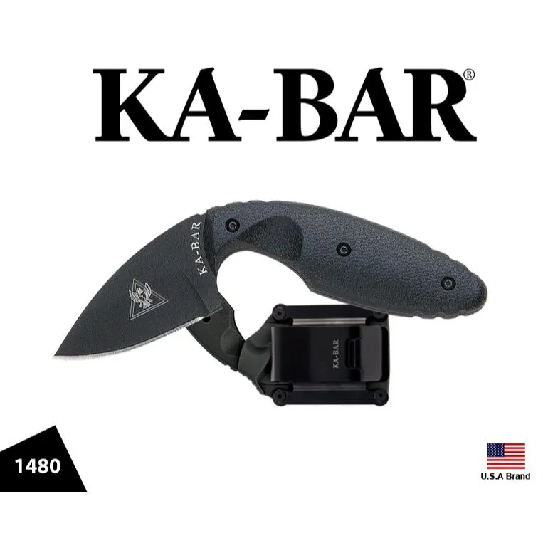 美國Ka-Bar直刀1480 TDI執法刀3.2mm刃厚AUS-8A高碳鋼附刀鞘 KA1480