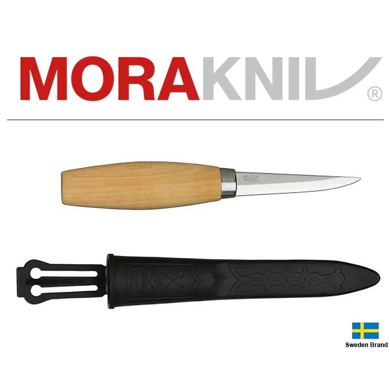 Morakniv瑞典莫拉刀WoodCarving 106C碳鋼長刃雕刻刀附刀鞘【Mor14027】