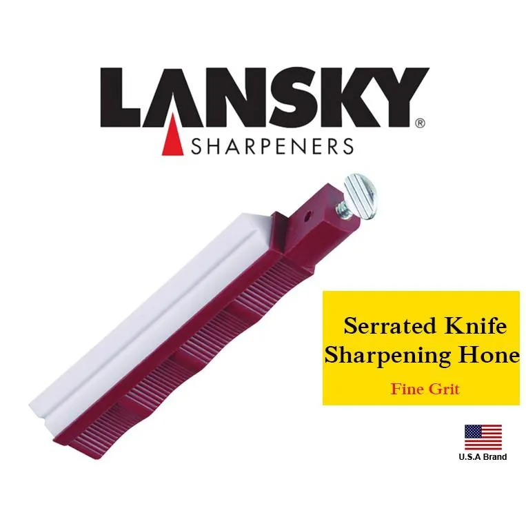 Lansky美國專業定角磨刀器磨刀系統配件 - (鋸齒刃專用)陶瓷強化人造石1000番錐型面磨刀石【LSERT】