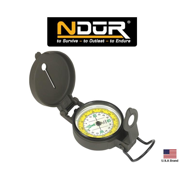 美國NDUR戶外求生配件Engineer Directional Compass夜光羅盤指北針放大鏡 ND51640