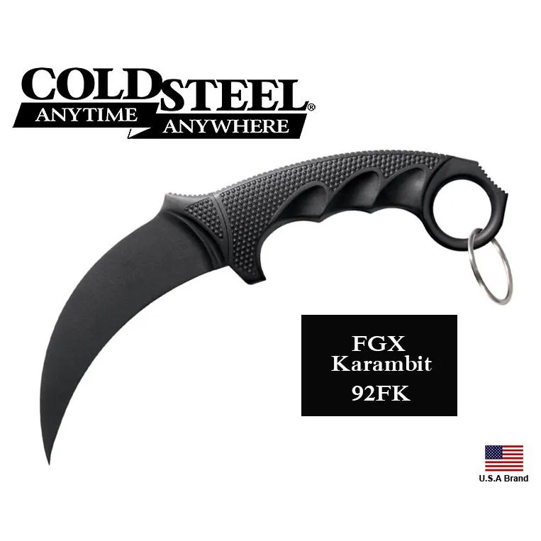 美國Cold Steel冷鋼直刀FGX Karambit柯倫比全高強度塑膠Griv材質 CS92FK