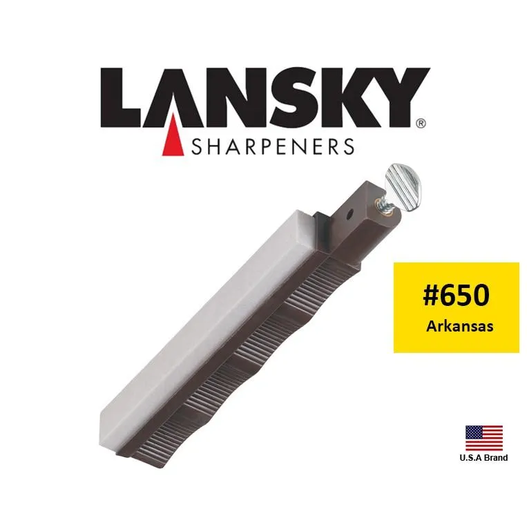 Lansky美國專業定角磨刀器磨刀系統配件 - Arkansas天然石450-650番平面磨刀石【LS650】