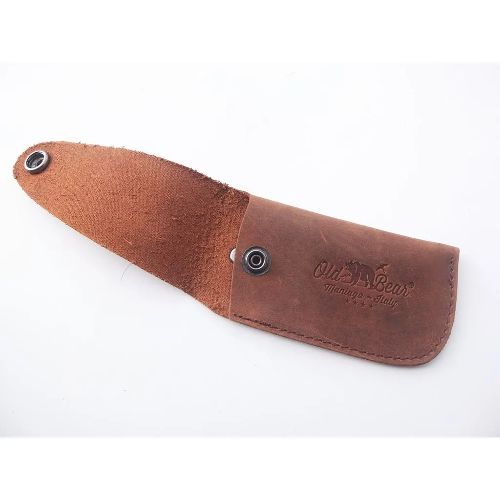 義大利 Antonini Knives Old Bear棕色皮革刷洗紋皮套 - 適用L,XL號折刀【OBLEL】