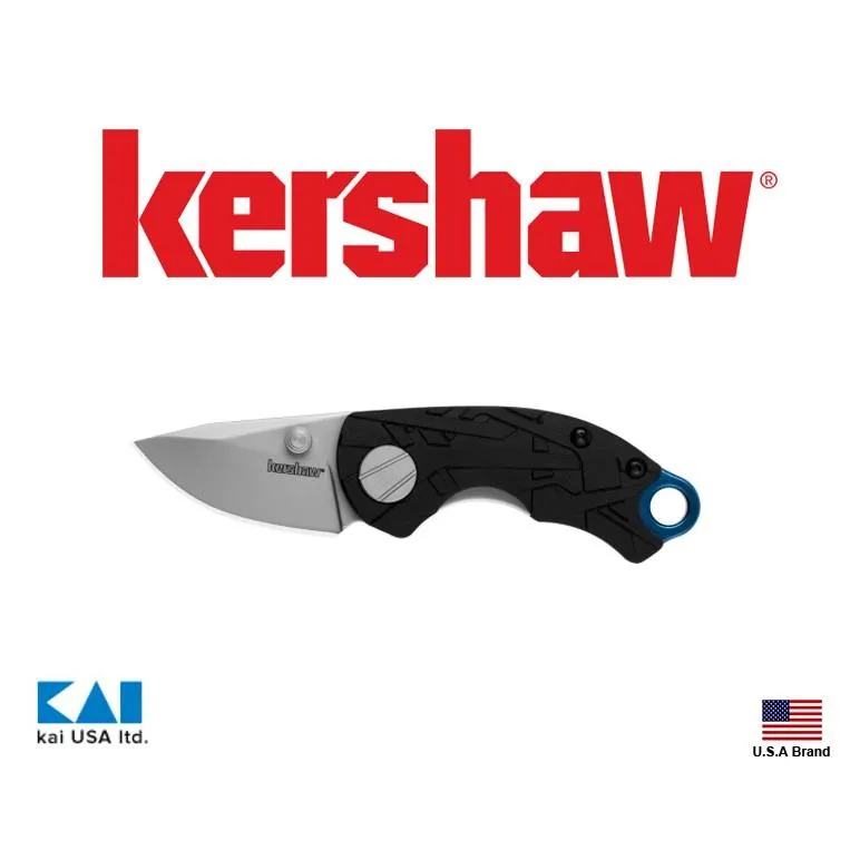 美國Kershaw迷你小折刀AFTEREFFECT噴砂面8Cr13MoV不銹鋼附背夾GFN柄 KS1180