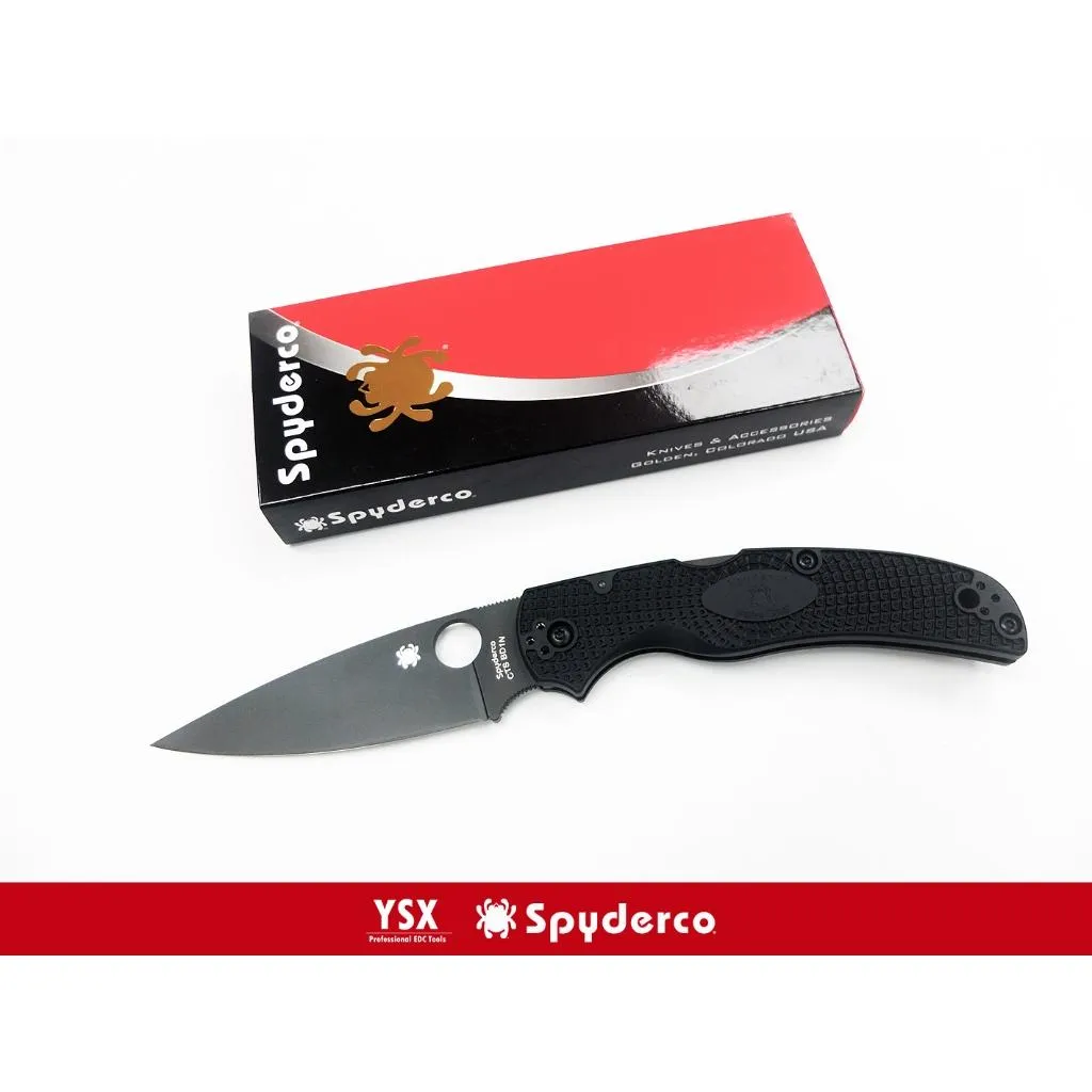 Spyderco美國蜘蛛NATIVE CHIEF折刀黑刃CTS-BD1鋼FRN握柄C244PBBK